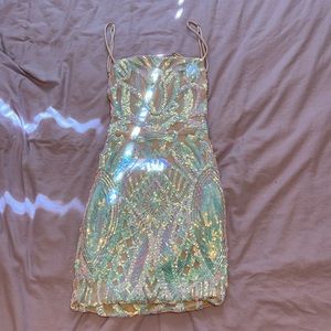 Lucy in the Sky Women’s Shirt Sequin Dress XXS